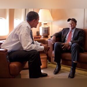 8x10 President Barack Obama and Willie Mays 2009 Photo Print
